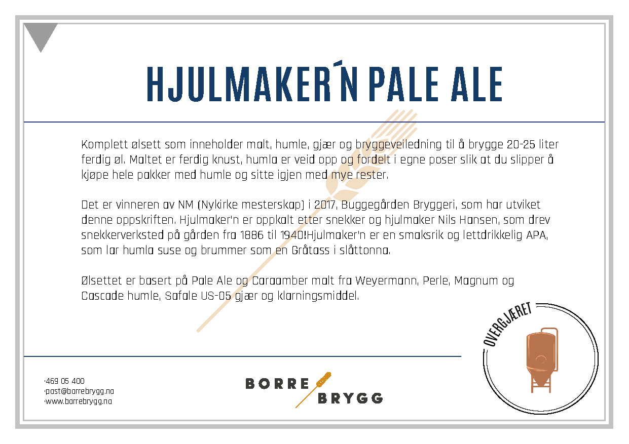 Ølsett 25l Hjulmakern pale ale