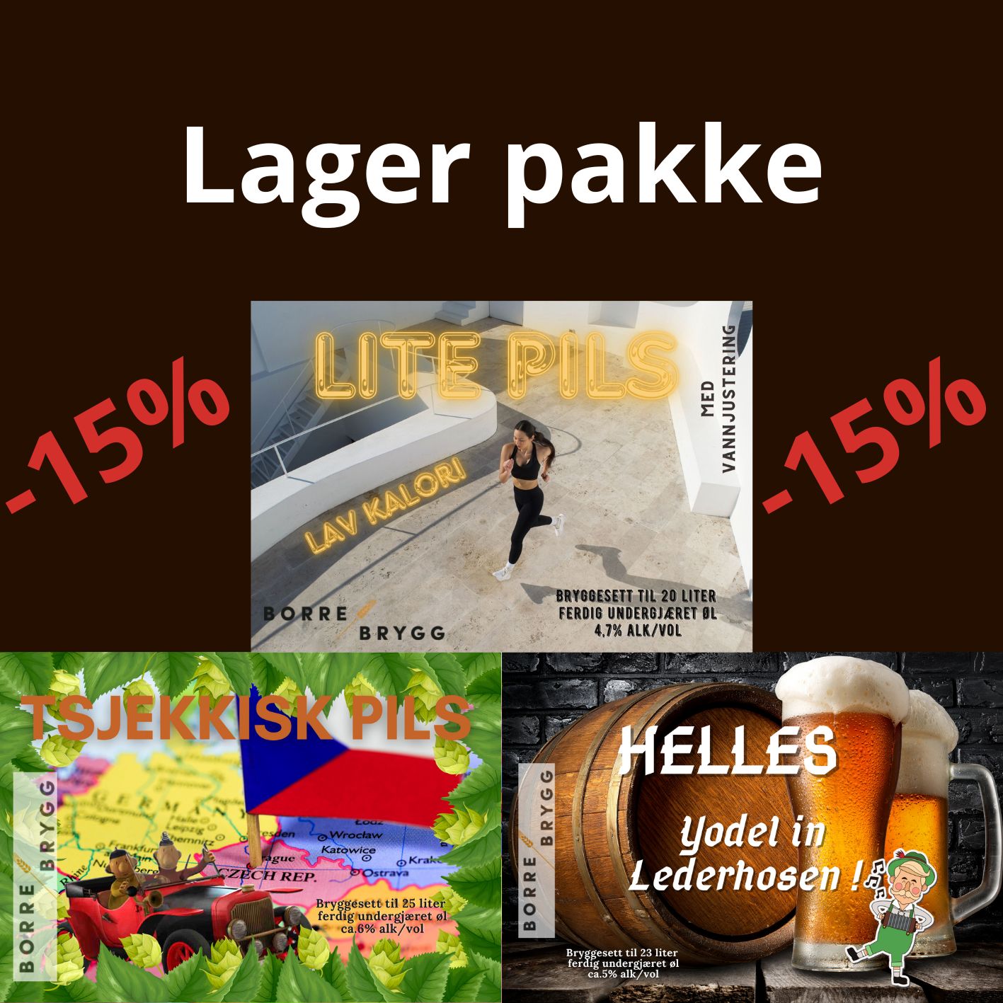 Lager pakke - 3 bryggesett