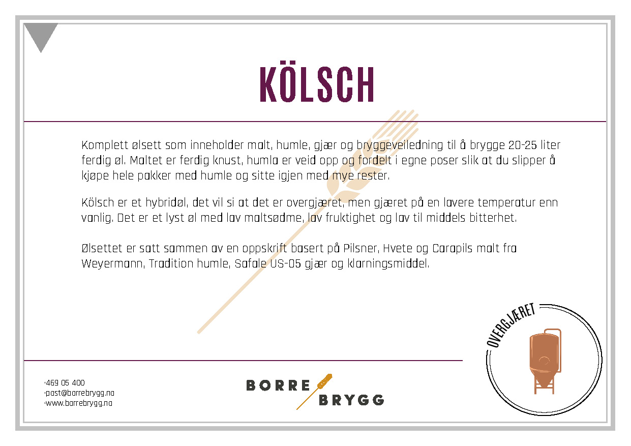 Ølsett 25l Kölsch