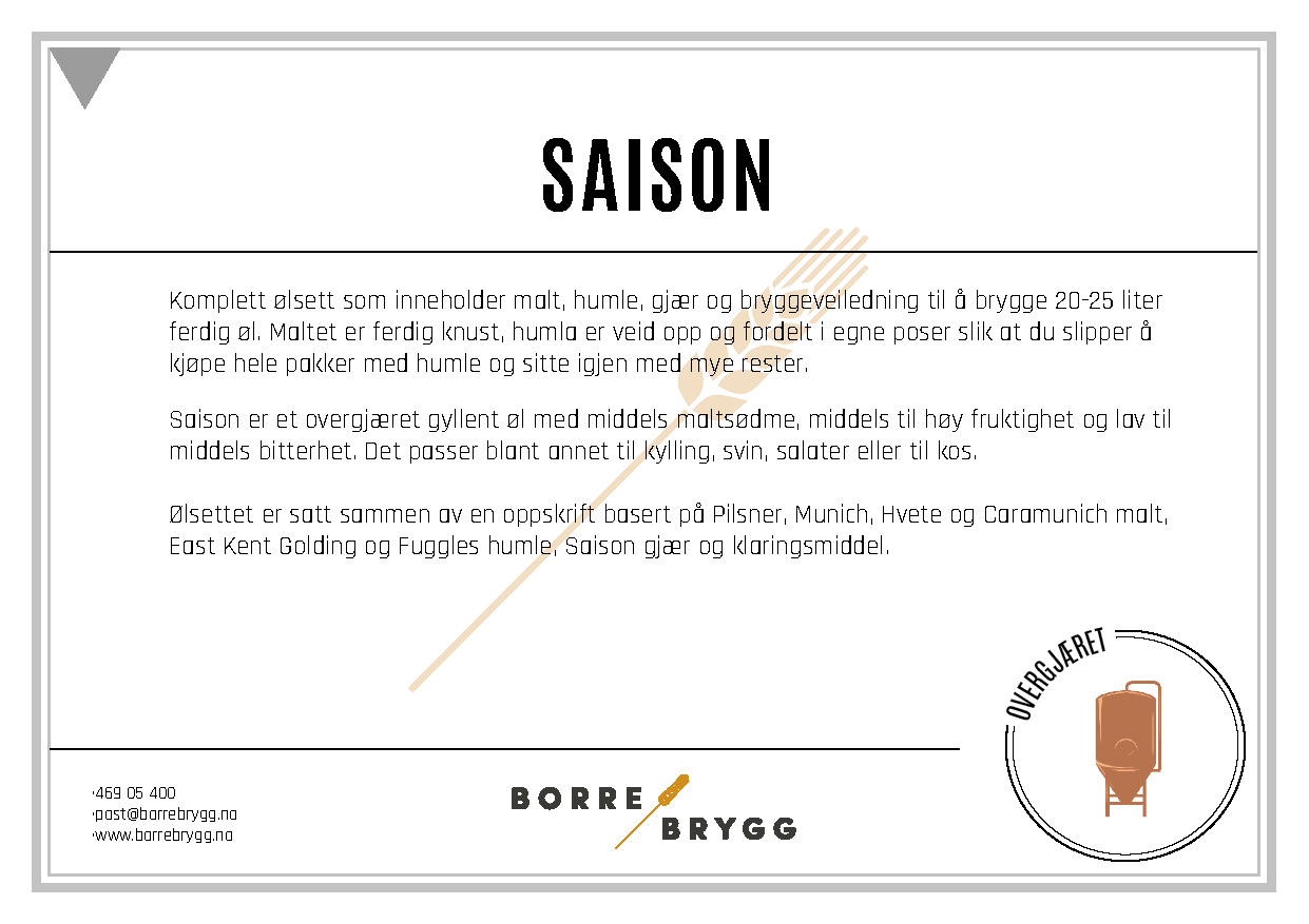 Ølsett 25l Saison