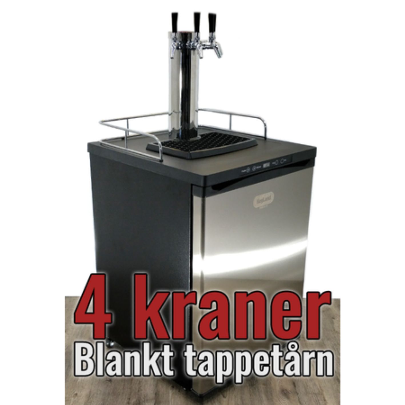 Series X Kegerator - pakke med 4 kraner, blank