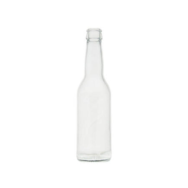 Eske med 50 stk 0,33 l klare long neck flasker